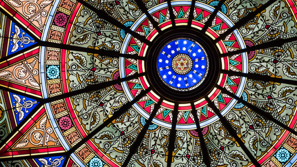 Linderman Library skylight over the rotunda